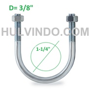 U-BOLT GALVANIZED PIPE 3/8 X 1-1/4