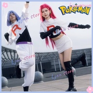 Anime POKEMON Anime Cosplay Costume JESSIE JAMES Cosplay Uniforms Wig Suit Anime Roleplay Outfit