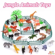 Dinosaur Toys for Kids Jungle Animals Toys Giraffe Elephant Cheetah Animal Model Toys Gift for Boys