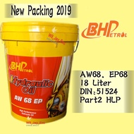 BHP AW68 18 LITER EP68 HYDRAULIC OIL AW 68 18L