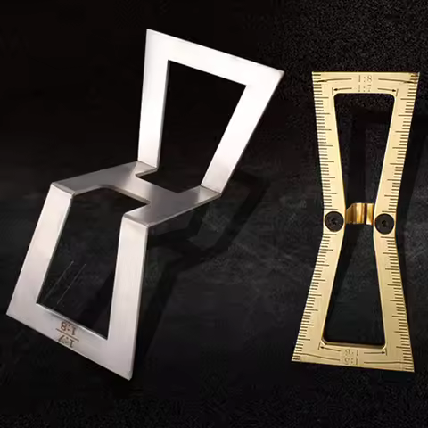 stainless steel/coppe Dovetail tenon staff gauge Universal ruler Woodworking tools Mortise and tenon