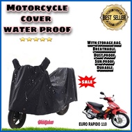 ⇨ ➡ ♀ EURO RAPIDO 110 | Waterproof Sunproof Motorcycle Cover Outdoor Motorbike Rain Cover | COD