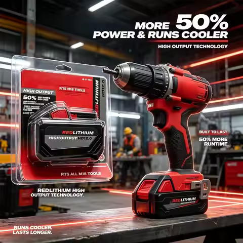 FOR Milwaukee M18 OEM 18V Lithium Battery M18B6 5.0/6.0/8.0/12.0Ah,Design for M18 Impact Drill 48-11