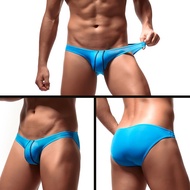 Ultra-Thin Ice Silk Men's Low-Waist Briefs 2025GAY Summer Bar Europe America Japan Korea Silky Men's