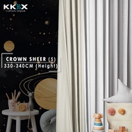 kkbxcurtain - Sheer 5 Mix Curtain Window Ready Made Hook Eyelet (330cm-340cm)