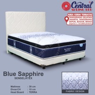 Central New Gold Blue Sapphire - SpringBed Set - Ukuran 160 x 200 cm