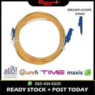 E2K/UPC-LC/UPC 2.0mm Simplex Single mode 3.0 Yellow Patch Cord 10m) PC502