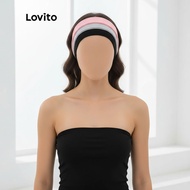 Lovito Sporty Plain Basic Quick Drying Breathable Headbands Hair Accessories For Women L18X682 (Blac
