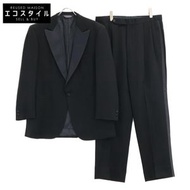 Brooks Brothers黑色羊毛尖領中開衩外套與褲子套裝，42碼