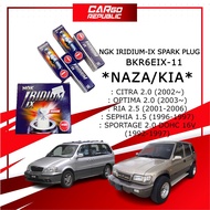 Naza Kia Citra Optima 2.0 Ria 2.5 Sephia 1.5 Sportage 2.0 BKR6EIX-11 NGK Iridium-Ix Spark Plug Set 1