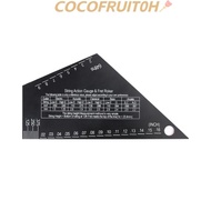 COCOFRUIT0H 2PCS Fret Rocker Tool, Stainless Steel High Precision Graduations String Action Gauge, P