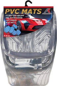 K-RUBBER ชุดถาดปูพื้นรถยนต์PVC CAR MAT ชุด 5 ชิ้น (มี7สีให้เลือก)