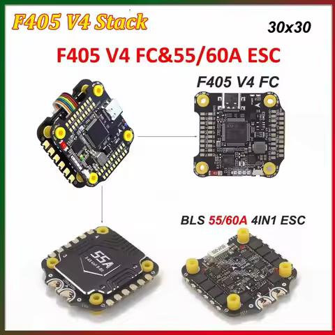 F405 V4 FC Stack BLS 55/60A 4-in-1 ESC&FC 3-6S 30x30 INAV Betaflight Configure Bluetooth RC FPV 5-8 