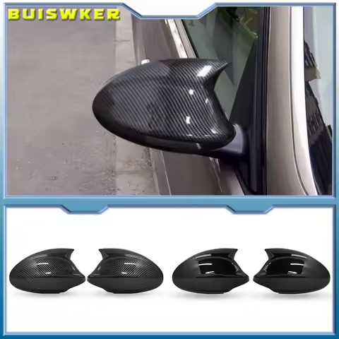For BMW 1 Series and 3 Series E81 E82 E87 E88 E90 E91 E92 E93 2005-2009 Car Side Mirror Covers Black