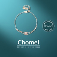 CHOMEL Singapore Tunnel Bracelet for women Gold Plated gelang tangan chain cute diamond Jewelry Fash