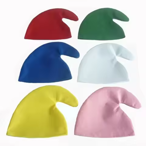 Funny Multi-Color Christmas Elf Hat Non-woven Dwarf Color Hat Elves Christmas Hat Christmas Party