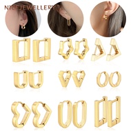 1 PC Geometric Hoop Earring 316L Stainless Steel Round Earring Punk Helix Cartilage Ear Hoop