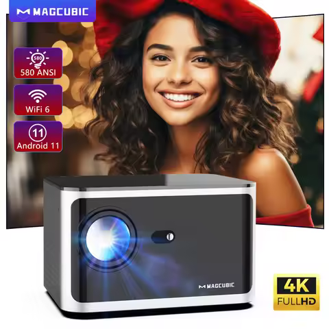 Magcubic 580ANSI Projector Android 11 4K 1080P Wifi6 Voice Control Allwinner H713 Electronic Focus B
