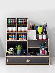 1入組多功能DIY書桌筆筒收納收納盒,辦公室供應文具殼套,桌子收納架適用於筆和其他辦公室用品