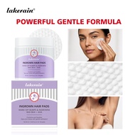 Lakerain Ingrown Hair Pads 60 Pads, BHA + AHA Aftershave Treatment Pads for Men & Women, Prevent Raz