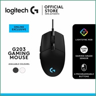 Logitech~PGaming~Y!Mouse{Y<G203'N<2nd'Nd<Gen'iv<8,000'XA<DPI,'fM<LIGHTSYNC RGB Wired