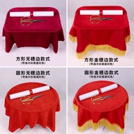 Award tray and red cloth set for ribbon-cutting ceremony supplies, tray red cloth cover, red velvet 