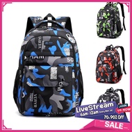 47cm Beg Laptop Waterproof Laptop Backpack Beg Sekolah Menengah Beg Galas Lelaki Beg Galas Wanita Ba