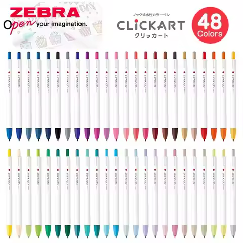 1pcs Japanese ZEBRA Watercolor Pen Clickart Marker WYSS22 Soft Headed Bright Colored Student Graffit