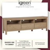 MADE IN MALAYSIA IGREEN HOME FURNITURE RHODES 1.8M TV CABINET PREMIUM QUALITY MURAH 家具