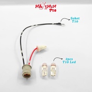 LED SEIN ANTI ERROR CABLE + T10 LED BULB T10 DIODE T10 INDICATOR FITTING CABLE YELLOW SEN SOCKET bir