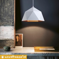 โคมไฟเพดาน LOFT Ceiling Lights จี้ไฟ  สไตล์โมเดิร์น เส้นผ่าศูนย์กลาง25CM black/white/gold Creative B