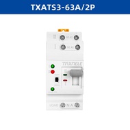 Taxnele Din Rail 2P 4P 63A 220V ATS Dual Power Automatic Transfer Switch Electrical Selector Switche