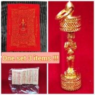 (SG555) Ai Kai 泰国佛牌 爱凯 Amulet Set with Pha yant ( cloth tailsman ) and Incense + FREE LUCKY