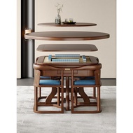 Tea Table Solid Wood Mahjong Table Dining Table Dual-Use Tea Table Dining Mahjong One Small Apartmen