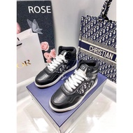 DIOR B27 Letter Embroidery New Style Genuine Leather White Shoes Casual Thick-Soled All-Match Men Wo