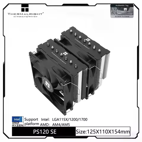Thermalright PS120 SE CPU Air Cooler 7Heat Pipes Dual Towers Double Fans AGHP GEN4 anti-gravity heat