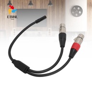 EBINL 1/8 Female To Dual XLR Female Cable, 30cm / 11.81in Professional Y Splitter Cord Wire, Flexibl