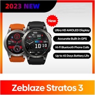 2023 New Zeblaze Stratos 3 Premium GPS Smart Watch Ultra HD AMOLED Display Built-in GPS Bluetooth Phone Calls