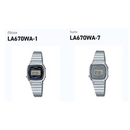 Casio แท้ 100% รุ่น LA670WA สายสเตนเลสสตีล นาฬิกาผู้หญิง