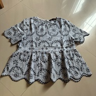 Preloved work blouse, work top, batik blouse