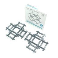 Trixbrix Long Crossings - 2pcs Compatible with Lego City Train Sets 60197 60198 10277 60205 60238