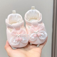 9.1-Spring Summer Baby Foot Shoes 0-1 Years Old Bowknot 3-6 Months Hundred Days Soft Sole