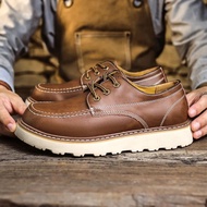 Breathable Mens Casual รองเท้าผ้าใบ Low Top รองเท้าหนังสไตล์อังกฤษรองเท้าทํางานกลางแจ้ง Amei Gee 810