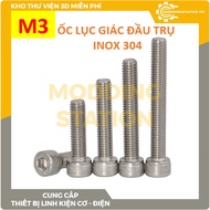 Hexagon head screw 304 stainless steel size M3x18mm, M3x20mm, M3x25mm, M3x30mm, M3x35mm, M3x40, 45, 