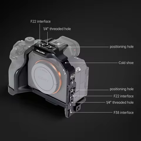 FALCAM F22&F38 Quick Release Side Hand Grip PRO Left Camera Cage L-Bracket For SONY A7M5 A7R5 A7M4 A
