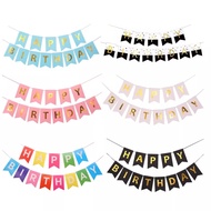 Happy birthday banner birthday banner Pentagonal banner Happy Birthday Decoration Backdrop