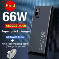 Ready Stock 150000/300000mAh Powerbank Super Fast Charging Powerbank PD 66W Dual USB LED Display min