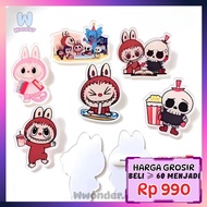 WW PIN Bros Pakaian Baju Tas DIY Cartoon Lucu Monster Labubu PIN-09