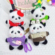 Cute Blush Panda Pendant Plush Toy Doll Doll Cartoon Bag Ornaments Chengdu Panda Keychain