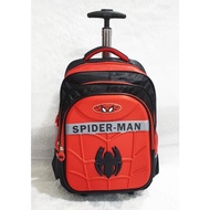 3d Dinosaur Character Bag Boy Suitcase Bag / Push Wheel Bag / Trolley-Troley / Black Bag Kids School Bag Push Sd Trolley Stainless Handle / Almunium Spiderman